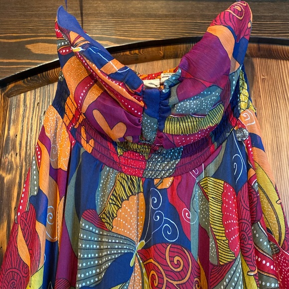 Roxy Sea Siren Maxi Chiffon Strapless Dress - Picture 5 of 9